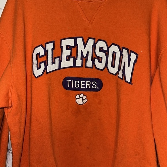 Vintage Clemson Tigers Crewneck Sweatshirts Size Large - Picture 2 of 4